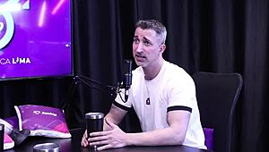 His Fetish is Watching Wife with Another Man, Gustavo Asbach in Sheer Red.