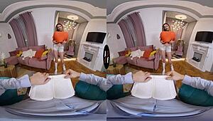 blonde with big tits and shaved pussy in pov taboo scene