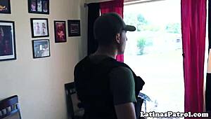 Cute Latina Rides Immigration Officer Hard