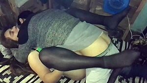 so, my girlfriend, this latina chick, begged me to record us banging missionary style on my phone.