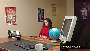 enjoying lunch and working with hot milf in the office