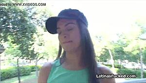 Hey, wanna see this perky Latina go balls deep for cash?