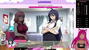 Vtuber LewdNeko Enjoys Futa Fix Dick Dine and Dash in Wild Hentai Creampie Game.