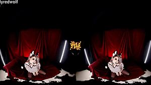 Helluva Boss Hentai Cosplay Blonde with Big Tits in Kinky POV Game Action