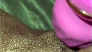 Milaj Tests New Wand Vibrator on Her Pussy