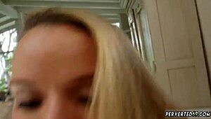 Milf in nylon gives footjob at home