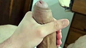 Damn, check this juicy Brazilian twink with a dripping wet cock