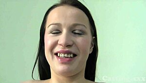 Casting hd brunette amateur enjoys hardcore anal sex