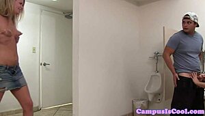 teen students share cock in steamy dorm room ffm threesome at university