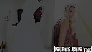 Mofos - Milfs Like It Black - Alysha Rylee Craves More. She Fingers Her Shaved Pussy Outdoors in Public Scene.