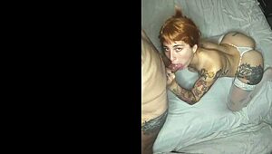 angelical girl sucks cock while twerking and gets cum on ass