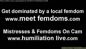 In this femdom scene, the mistress feeds you cum