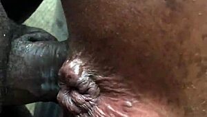 Intense bbw anal creampie explodes everywhere