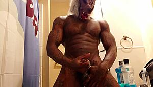 Hallelujah Johnson worships massive black hairy cock in solo session