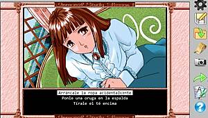 Immoral Study retro visual novel with Shirakawa Reiko in full gameplay