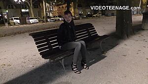 Man, this skinny teen totally nails her porn casting with a dildo, so wild!