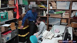 Teenie Shoplifter Caught and Screwed by Security for Freedom