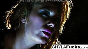 Shyla's Smoking Fetish Displayed in Solo Blonde Action