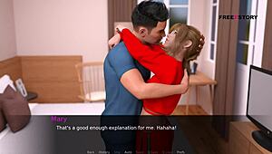 John does rough sex with Mary after watching porn in 3D game