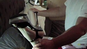 Hey, enjoy this hot wife's Easter treat in stockings and lingerie!