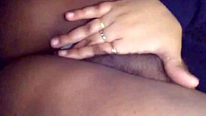 mixed teen girl fucking her hairy fat pussy with dildo?