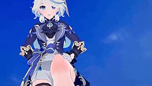 Furina's Passionate Beach Fucking in Genshin Impact