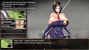 Karryn starts prison level one in hentai game