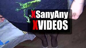 Submissive Stranger in Dress and Stockings Bent Over at House - Xsanyany