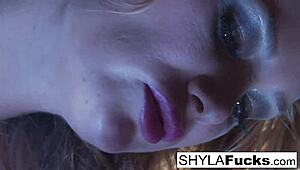 Shyla's Smoking Fetish Displayed in Solo Blonde Action