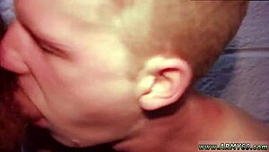 gay cum drips on my cock after training new recruits