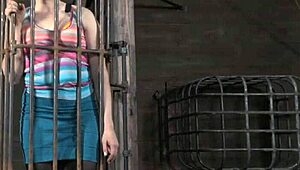 Hey, look at this restrained beauty lifted up for her hot punishment session