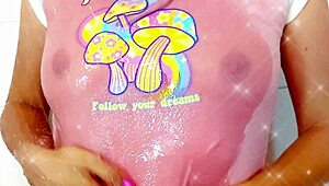 Big Ass Stepsister Caught in Thong After Shower