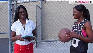 check out these ebony lesbian sportswomen having hot sex!