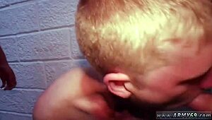 Military guys jerk off in shower during gay orgy training