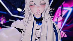 Watch this wet POV blowjob lead to public lap dance fucking in VRChat?