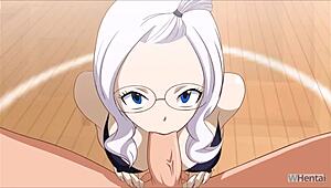 mirajane from fairy tail in this hentai game gives the best blowjob