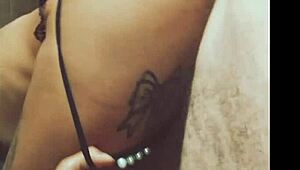 Amateur couple engages in homemade sex with handcuffs and ass worship