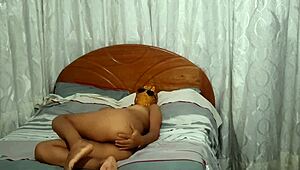 My neighbor was eager for pussy and cock action in homemade teen creampie and doggystyle