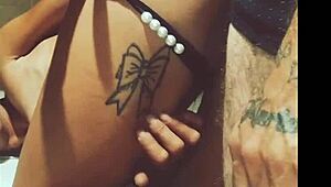 Amateur couple engages in homemade sex with handcuffs and ass worship