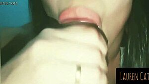 brunette babe bound in bondage deepthroats and swallows cum