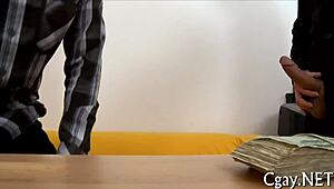 Gay men engaging in passionate sex acts