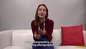 Czech Casting with Red-Head Lili Sommer