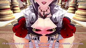 原神Arlecchino POV 3D动画狠操