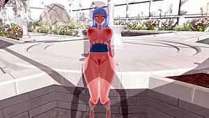 3d hentai girl with big ass and tits gets horny