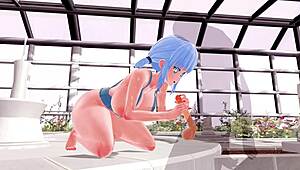 3d hentai girl with big ass and tits gets horny