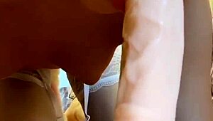 blonde girl orgasms from masturbating her ass with dildo and vibrator 😍