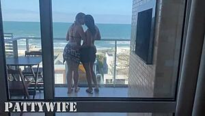 i took a friend home for some lesbian fun while hubby was away 😏