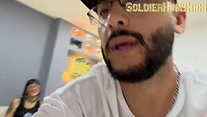 beautiful tattooed girl starts her career as a porn actress giving me an incredible deepthroat blowjob