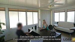 loan4k go-go dancer moves her body on his hard shaft at work