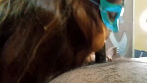 lovely blowjob by hot tania sucking big cock